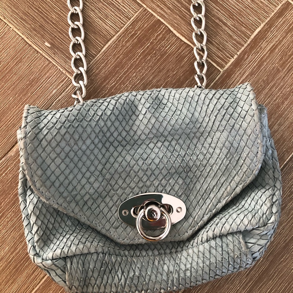Alligator light blue purse